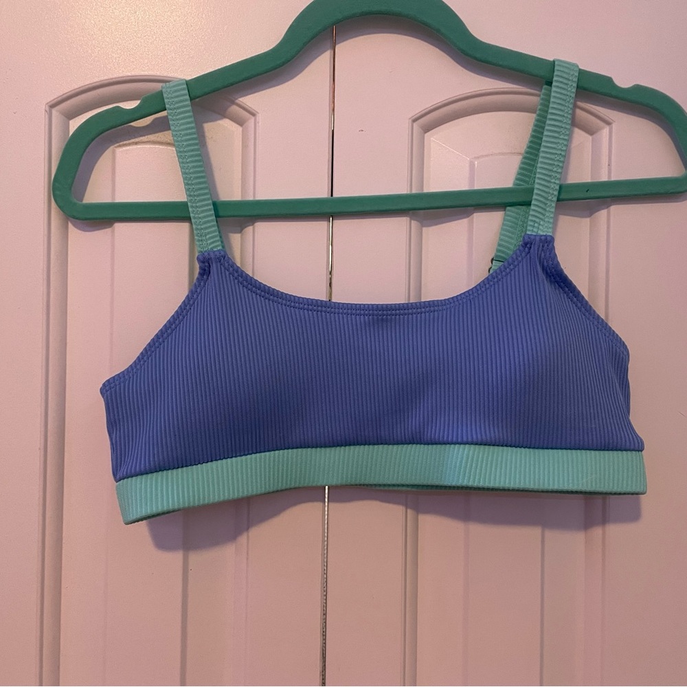 SHEIN color block swim top